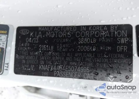 2014 Kia Forte Lx z USA, uszkodzony, nr VIN KNAFX4A64E5074996